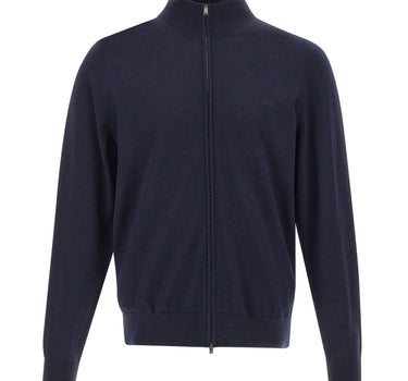 BOSS Cardigan in lana con zip BLUE Uomo 