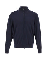 BOSS Cardigan in lana con zip BLUE Uomo 