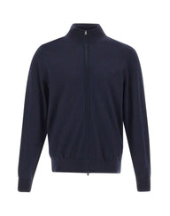 BOSS Cardigan in lana con zip BLUE Uomo 