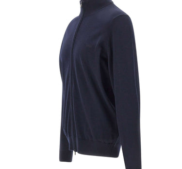BOSS Cardigan in lana con zip BLUE Uomo 
