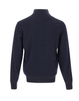 BOSS Cardigan in lana con zip BLUE Uomo 