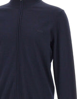 BOSS Cardigan in lana con zip BLUE Uomo 