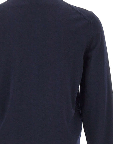 BOSS Cardigan in lana con zip BLUE Uomo 
