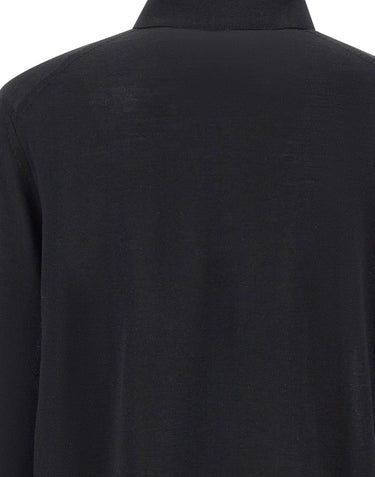 BOSS Polo in lana vergine BLACK Uomo 