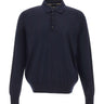 BOSS Polo in lana vergine BLUE Uomo 