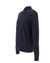 BOSS Polo in lana vergine BLUE Uomo 