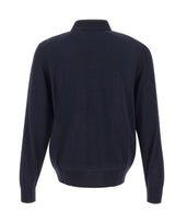 BOSS Polo in lana vergine BLUE Uomo 