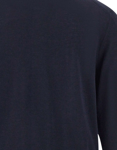 BOSS Polo in lana vergine BLUE Uomo 