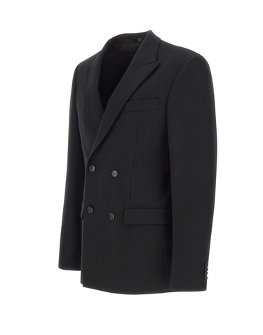 BOSS Blazer doppiopetto "Houston" in lana vergine REDA BLACK Uomo 