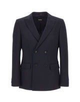 BOSS Blazer doppiopetto "Houston" in lana vergine REDA BLUE Uomo 