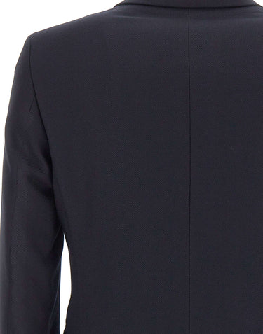 BOSS Blazer doppiopetto "Houston" in lana vergine REDA BLUE Uomo 