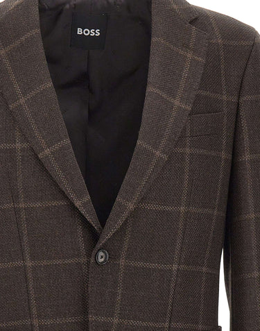 BOSS Blazer monopetto "Hutson" BROWN Uomo 