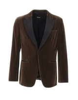 BOSS Blazer "Hutson" con dettagli in raso BROWN Uomo 