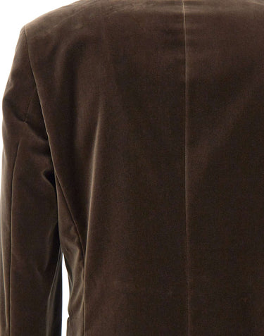 BOSS Blazer "Hutson" con dettagli in raso BROWN Uomo 