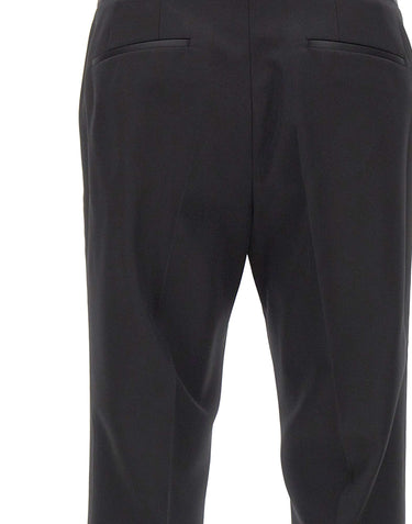 BOSS Pantaloni "Genius" con dettagli in seta BLACK Uomo 