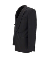 BOSS Blazer slim fit in lana vergine BLACK Uomo 