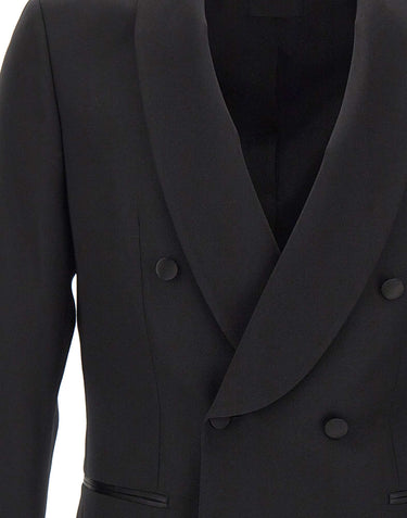 BOSS Blazer slim fit in lana vergine BLACK Uomo 