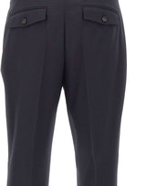 BOSS Pantaloni in lana vergine relaxed fit BLUE Uomo 