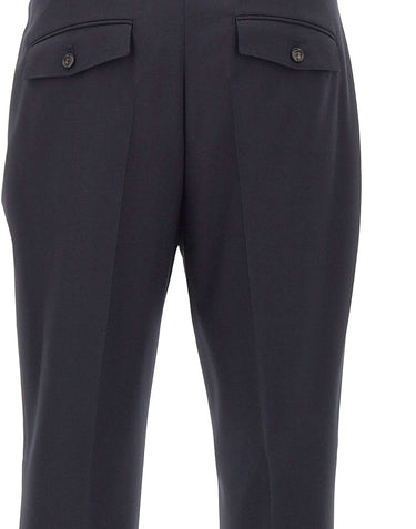BOSS Pantaloni in lana vergine relaxed fit BLUE Uomo 