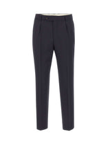 BOSS Pantaloni in lana vergine relaxed fit BLUE Uomo 