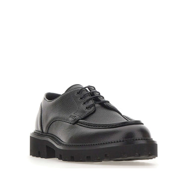 BOSS Stringate in pelle con suola carrarmato BLACK Uomo 