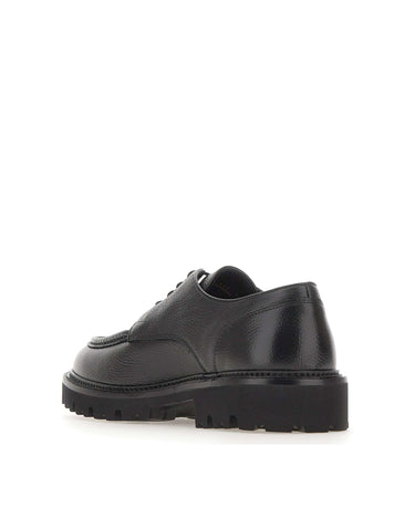 BOSS Stringate in pelle con suola carrarmato BLACK Uomo 