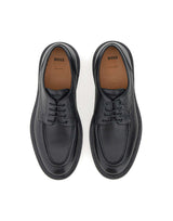 BOSS Stringate in pelle con suola carrarmato BLACK Uomo 
