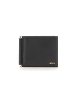 BOSS Portafogli in pelle saffiano BLACK Uomo 