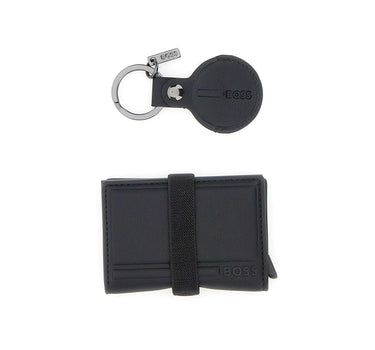BOSS Set regalo con portatessere e porta tag di tracciamento BLACK Uomo 