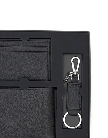 BOSS Set regalo di piccola pelletteria da tre pezzi BLACK Uomo 