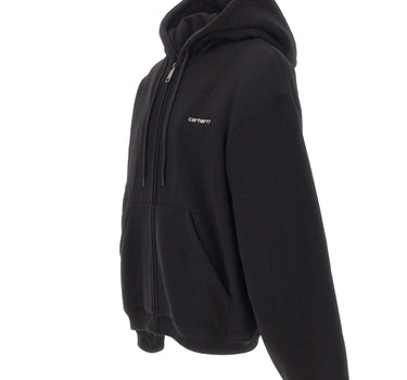 CARHARTT WIP Felpa "Hooded Ebbert" BLACK Uomo 