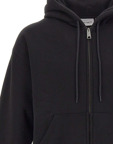 CARHARTT WIP Felpa "Hooded Ebbert" BLACK Uomo 
