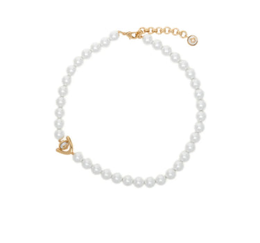 CASABLANCA "Lotus Pearl Necklace" WHITE Donna 