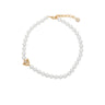 CASABLANCA "Lotus Pearl Necklace" WHITE Donna 