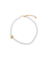 CASABLANCA "Lotus Pearl Necklace" WHITE Donna 