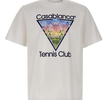 CASABLANCA T-shirt "Tennis Club Icon" WHITE Uomo 
