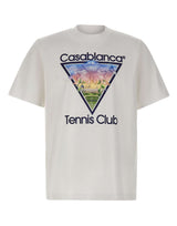 CASABLANCA T-shirt "Tennis Club Icon" WHITE Uomo 