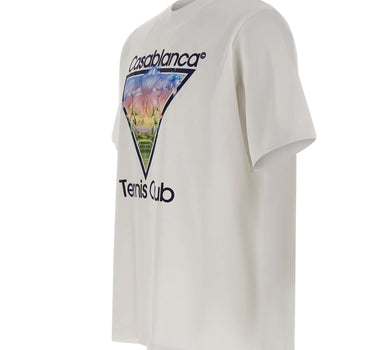 CASABLANCA T-shirt "Tennis Club Icon" WHITE Uomo 