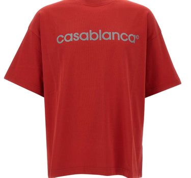 CASABLANCA T-shirt "Reflective Logo" RED Uomo 