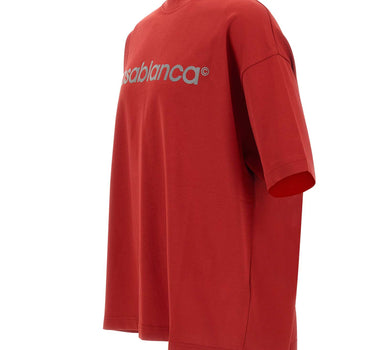 CASABLANCA T-shirt "Reflective Logo" RED Uomo 