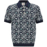CASABLANCA Polo con monogramma BLUE Uomo 