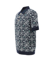 CASABLANCA Polo con monogramma BLUE Uomo 