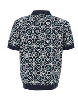 CASABLANCA Polo con monogramma BLUE Uomo 