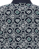CASABLANCA Polo con monogramma BLUE Uomo 