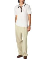 CASABLANCA Polo in lana a punto waffle WHITE Uomo 