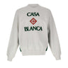 CASABLANCA Felpa con ricamo bouclé WHITE Uomo 
