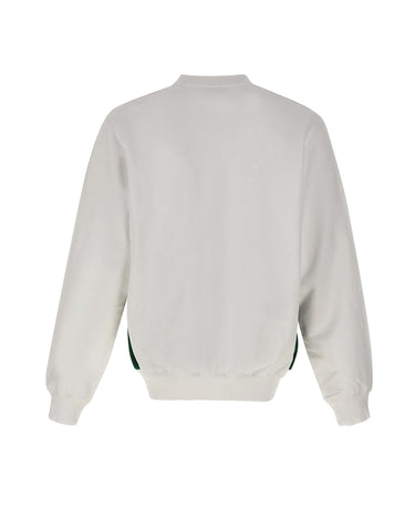 CASABLANCA Felpa con ricamo bouclé WHITE Uomo 