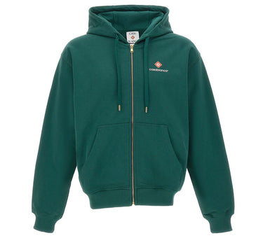 CASABLANCA Felpa con cappuccio "Classic" GREEN Uomo 