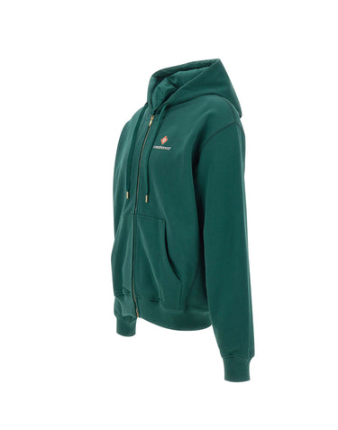 CASABLANCA Felpa con cappuccio "Classic" GREEN Uomo 