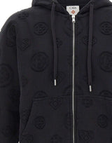 CASABLANCA Felpa con cappuccio "Applique Monogram" BLACK Uomo 